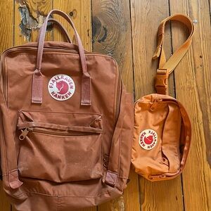 Fjallraven Rust Orange Backpack Set